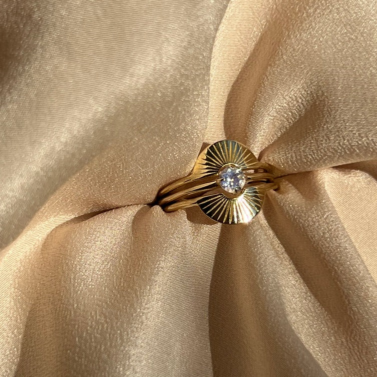 Gold Plated Biarritz Ring by I Like It Here Club at Golden Rule Gallery 