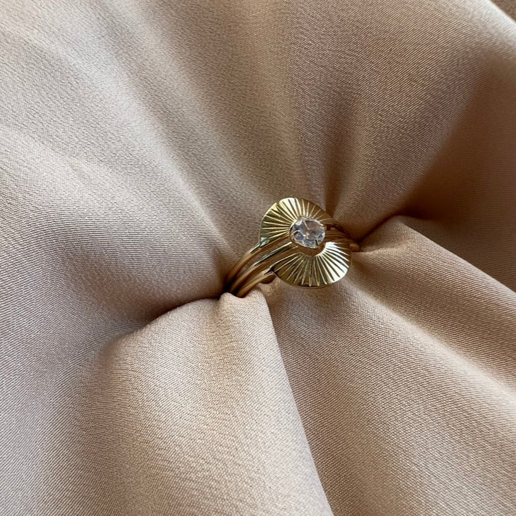 Gold Plated Biarritz Ring by I Like It Here Club at Golden Rule Gallery in Excelsior, MN