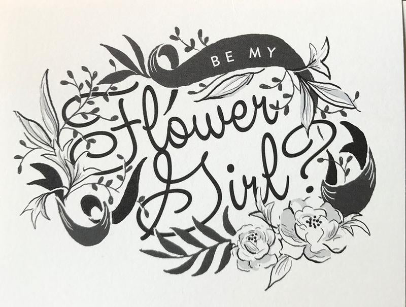 Be My Flower Girl Card | Wedding Party Card | Amy Heitman | Golden Rule Gallery | Excelsior, MN