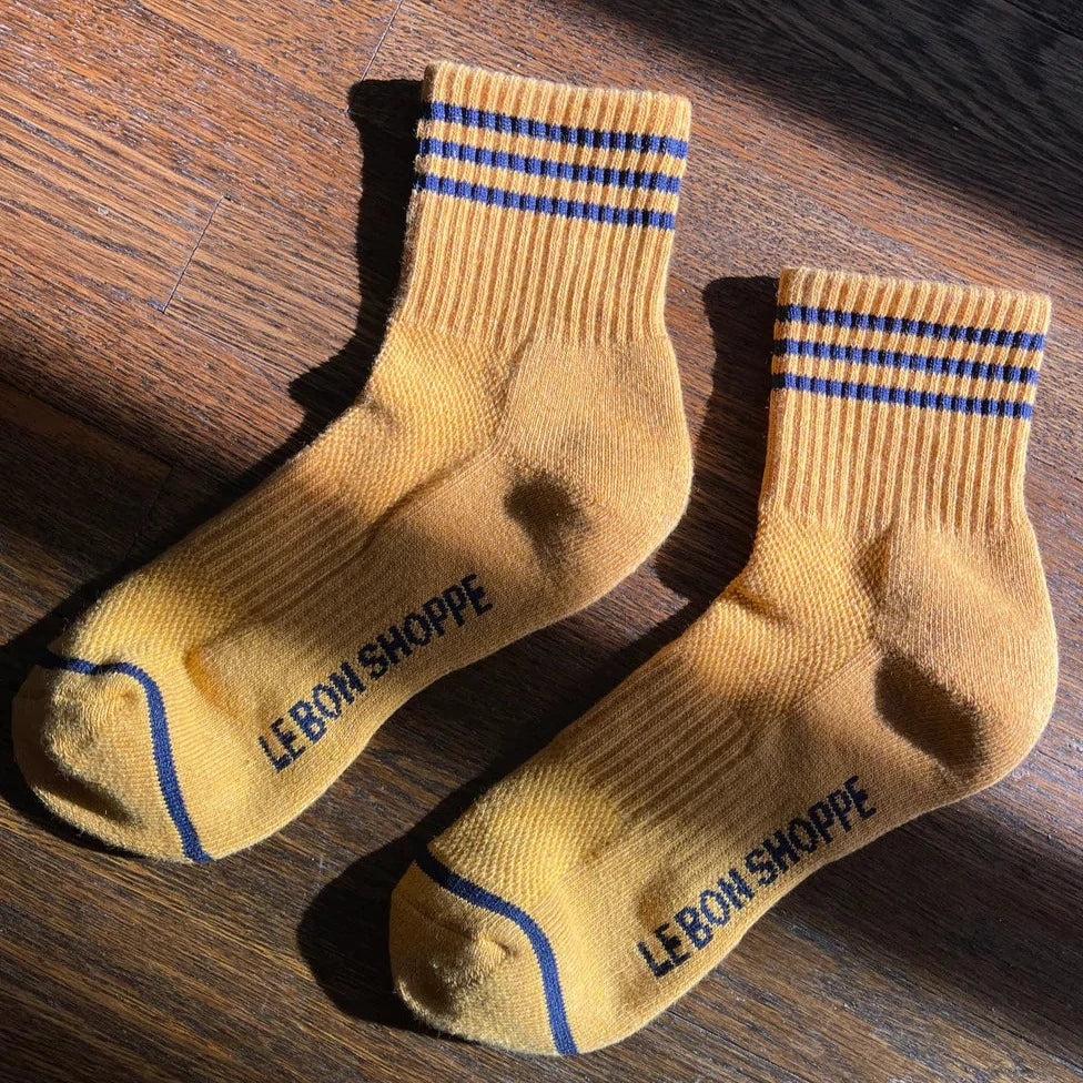 Gold Yellow Le Bon Shoppe Girlfriend Socks at Golden Rule Gallery in Excelsior, MN