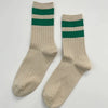 Le Bon Shoppe Her Socks in Varsity Stripe Green at Golden Rule Gallery