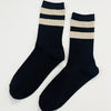 Black Socks with White Stripes by Le Bon Shoppe at Golden Rule Gallery