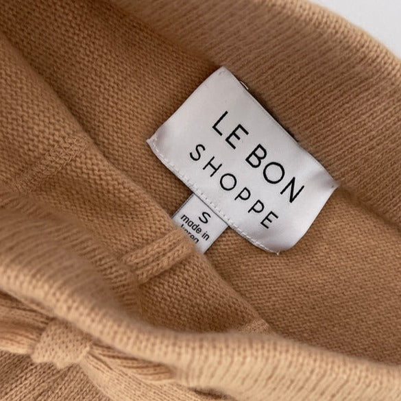 Le Bon Shoppe Cashmere Knit Pants in Camel Brown 