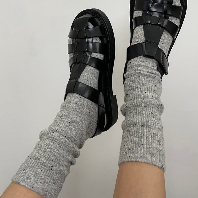 Cookies and Cream Grey Snow Socks by Le Bon Shoppe at Golden Rule Gallery