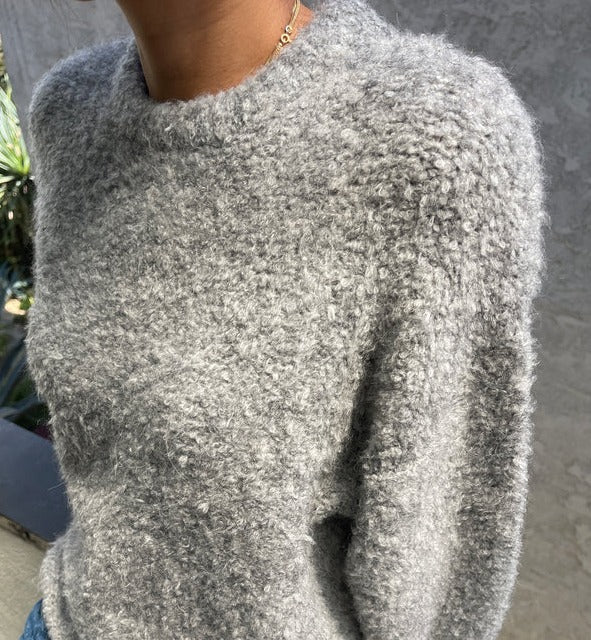 Fuzzy Heather Grey Sweater by Le Bon Shoppe