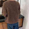 Fuzzy Brown Envie Sweater in Espresso by Le Bon Shoppe at Golden Rule Gallery