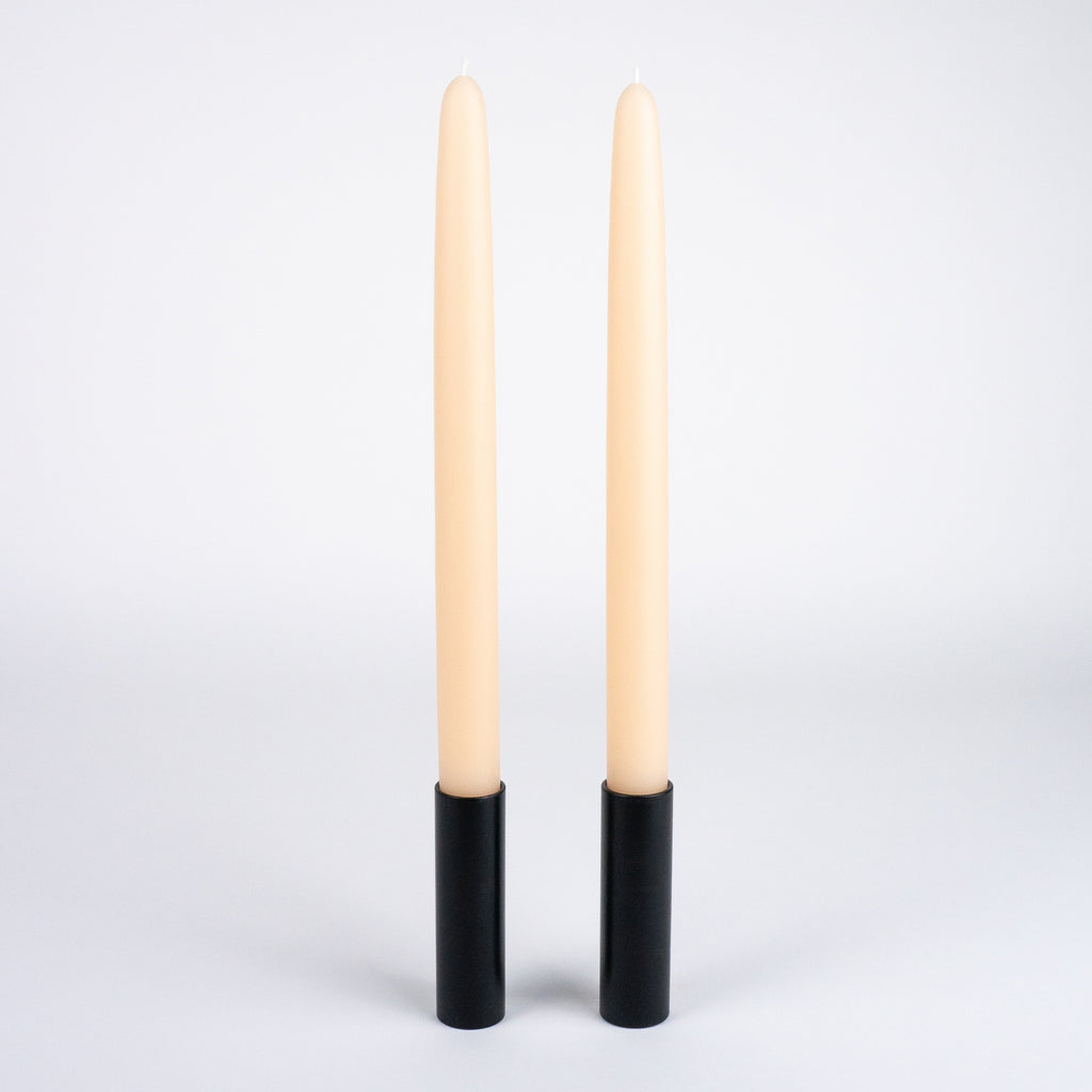 Light Peach Beeswax Taper Candles at Golden Rule Gallery 