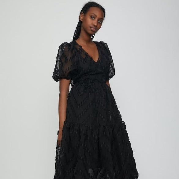 Black Lulu Dress | JUST Female Apparel | Golden Rule Gallery | Excelsior, MN | Black Wrap Dress | Apparel | Dresses | Holiday Dresses