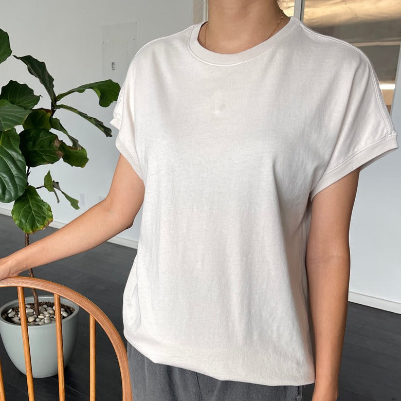 Le Bon Shoppe Ease Tee in Rice at Golden Rule Gallery