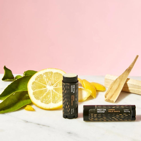 Lemon Palo Santo Lip Balm | Lemon Chapstick | Metta Good | Natural Chapstick | Golden Rule Gallery | Excelsior, MN | Face | Beauty