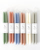 Dipped Beeswax Taper Candles in Pastel Colors