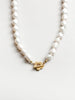 Up Close of Wolf Circus Pearl Lola Necklace in Gold