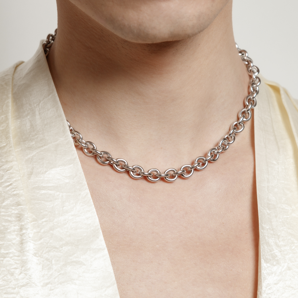 Marina Rhodium Silver Chain Necklace by Wolf Circus Jewelry