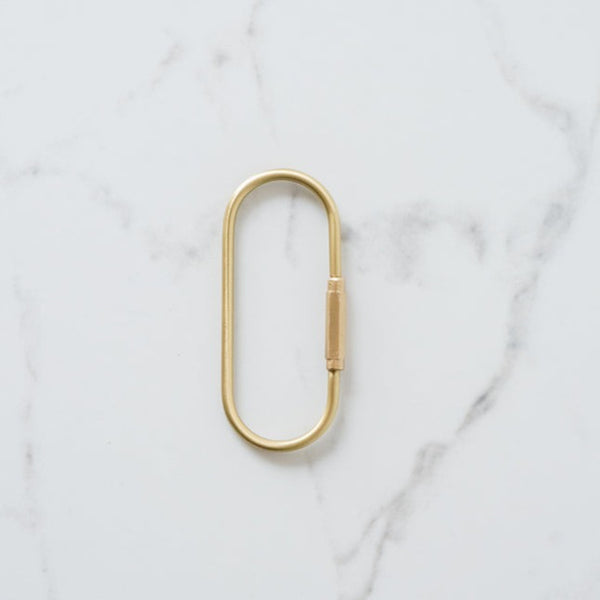 Solid Brass Minimal Key Ring with Release Keychain by Civil Alchemy at Golden Rule Gallery in Excelsior, MN