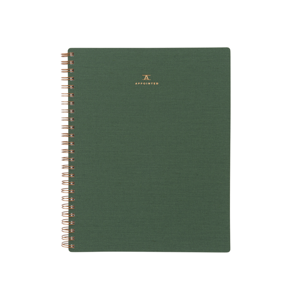 Workbook in Fern Green | Dot Grid Notebook | Green Grid Dot Notebook | Green Workbook | Appointed | Golden Rule Gallery | Excelsior, MN