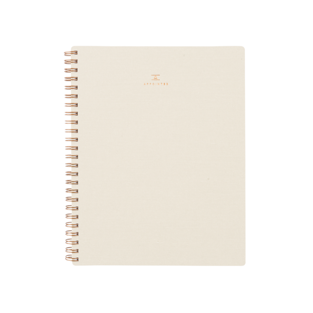 Workbook in Natural Linen | Lined Notebook | Lined Cream Notebook | Appointed | Office Supplies | Golden Rule Gallery | Excelsior, MN