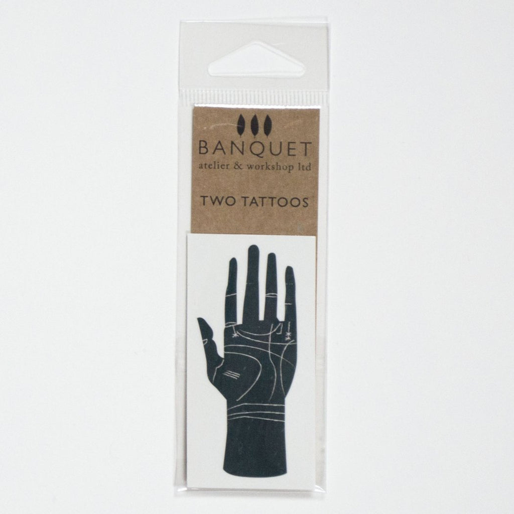 Palmistry Hand Tattoo | Banquet Workshop | Temporary Tattoos | Modern Tattoos | Golden Rule Gallery | Excelsior, MN
