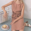 Paloma Dress in Blush | Blush Linen Dress | Eve Gravel | Golden Rule Gallery | Excelsior, MN