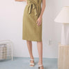 Paloma Dress in Olive | Eve Gravel Linen Dress | Casual Linen Dress | Golden Rule Gallery | Excelsior, MN