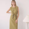 Olive Paloma Dress | Linen Olive Green Summer Dress | Golden Rule Gallery | Eve Gravel | Excelsior, MN