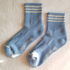 Parisian Blue Striped Tube Socks by Le Bon Shoppe at Golden Rule Gallery