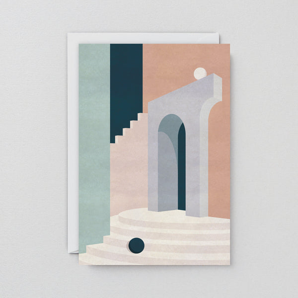 Pastel Doorway Card | Pastel Architecture Card | Art Greeting Card | Charlotte Taylor Art Card | Wrap Cards | Golden Rule Gallery | Excelsior, MN