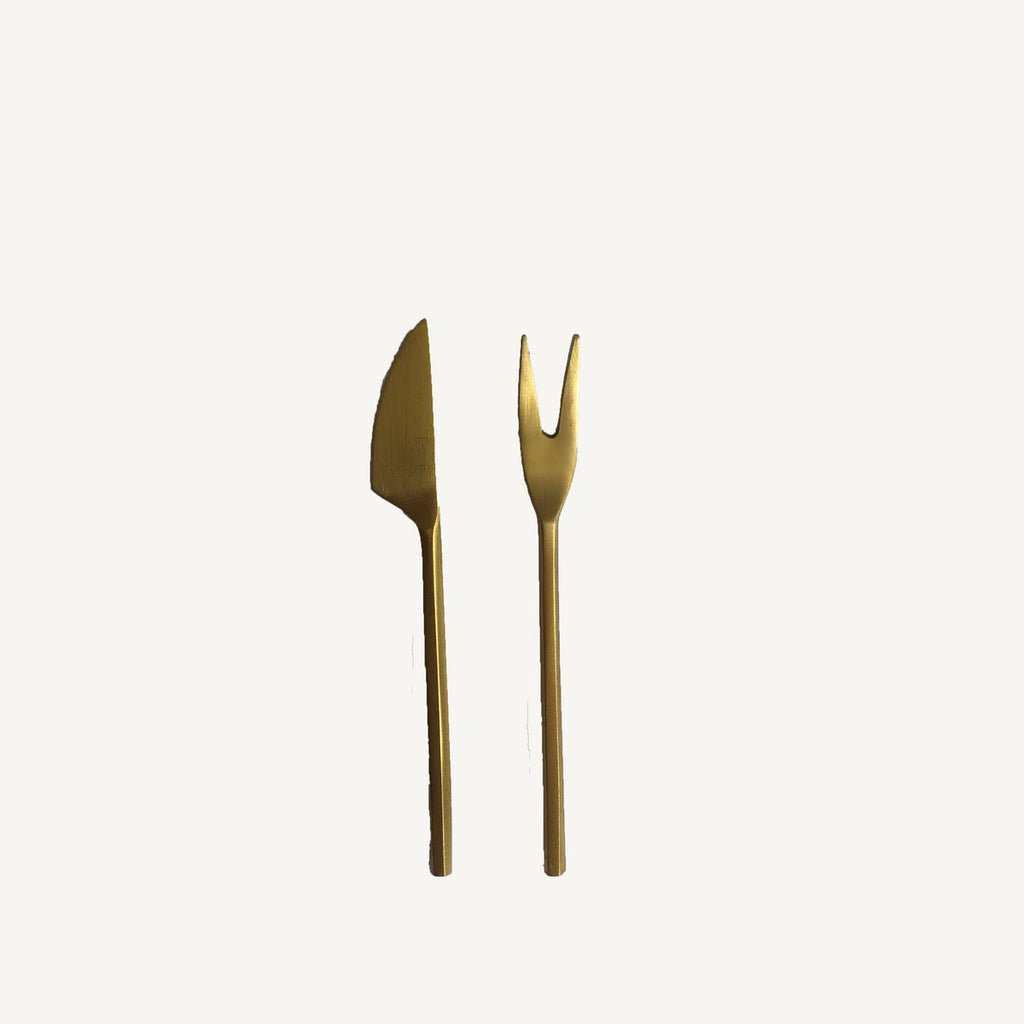 Petite Brass Serving Set | Civil Alchemy | Aesthetic Kitchenware | Solid Brass | Golden Rule Gallery | Excelsior, MN