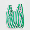 Pink Green Stripe Baggu Reusable Tote Bag at Golden Rule Gallery