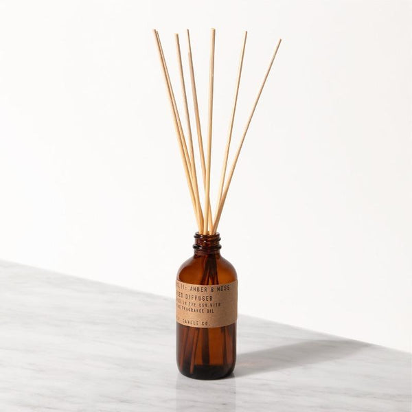 Amber & Moss Reed Diffuser | Room Diffuser | P.F. Candle | Golden Rule Gallery | Excelsior, MN