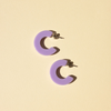 Peony Ray Hoops | Acrylic Purple Hoop Earrings | NAT + NOOR | Golden Rule Gallery | Excelsior, MN | Jewelry | Earrings