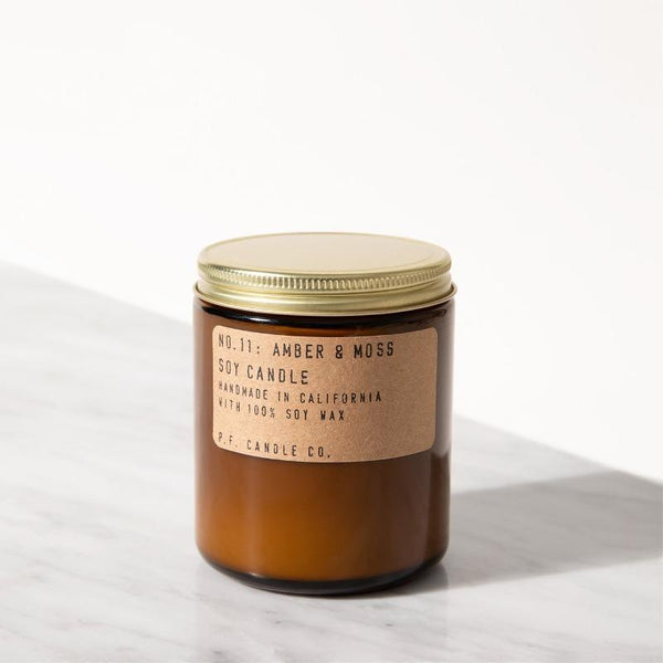 Amber & Moss Soy Wax Candle by P.F. Candle at Golden Rule Gallery in Excelsior, MN