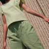 Humphrey Linen Blend Pants in Aloes Green by Eve Gravel 