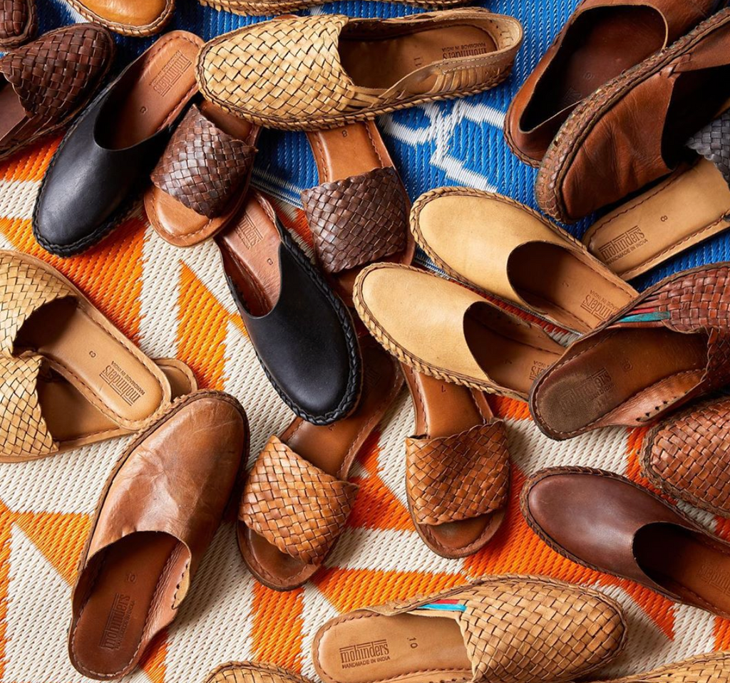 Woven Summer Slides | Natural Leather Woven Sandals | Mohinders Shoes | Golden Rule Gallery | Excelsior, MN | Accessories | Shoes