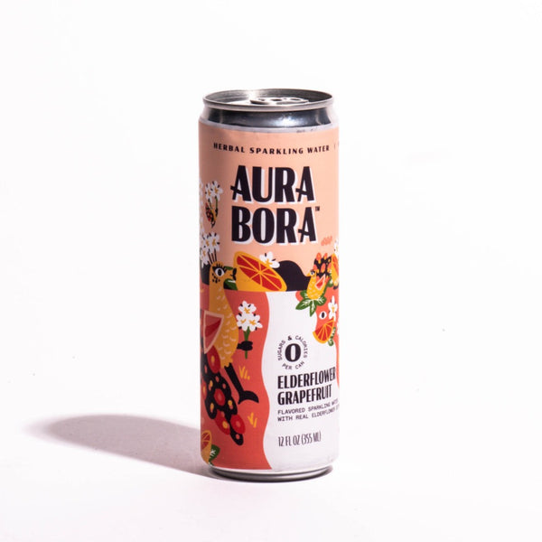 Aura Bora Elderflower Grapefruit Sparkling Water 
