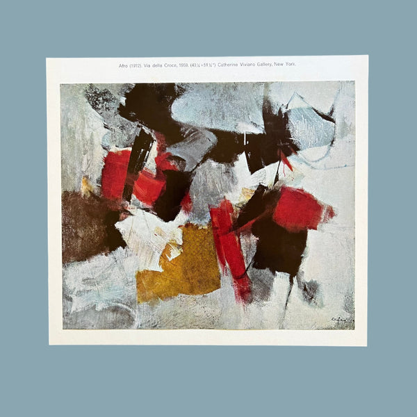 Vintage 1960 Afro "Via della Croce" Swiss Art Plate