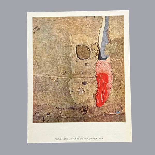 Vintage 1960 Alberto Burri "Sack No. 5" Swiss Art Plate