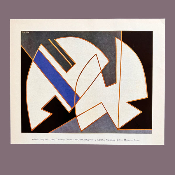 Vintage 1960 Alberto Magnelli "Two-Way Conversation" Swiss Art Plate