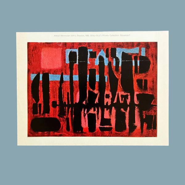 Vintage 1960 Alfred Manessier "Passion" Swiss Art Plate