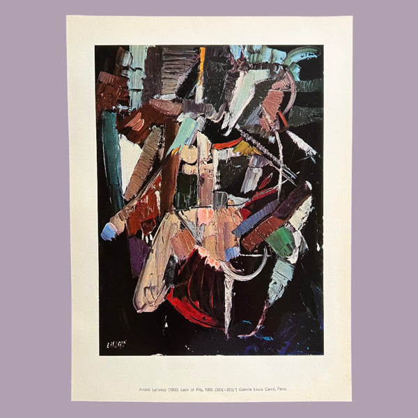Vintage 1960 André Lanskoy "Lack of Pity" Swiss Art Plate