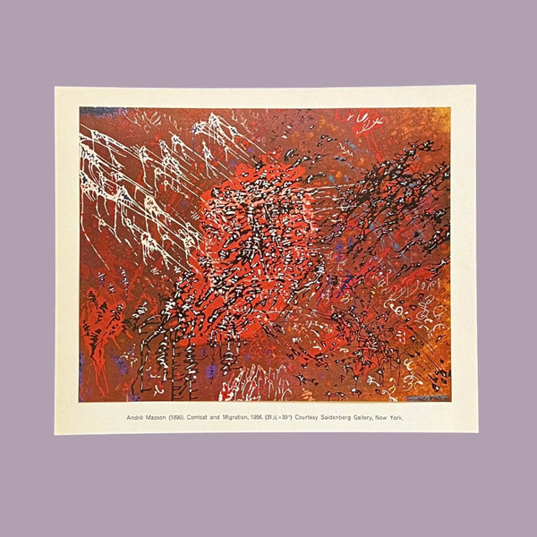 Vintage 1960 André Masson "Combat and Migration" Swiss Art Plate