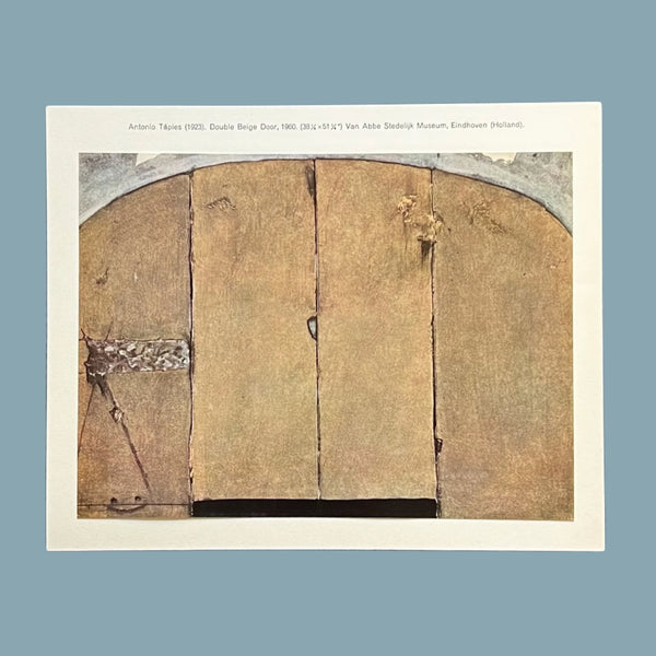 Vintage 1960 Antonio Tápies "Double Beige Door" Swiss Art Plate