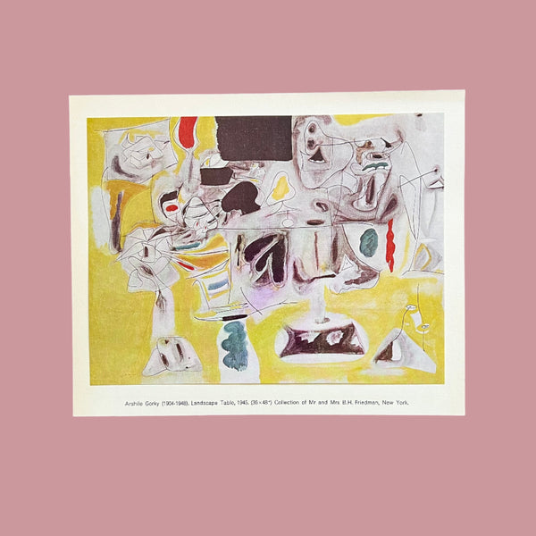 Vintage 1960 Arshile Gorky "Landscape Table" Swiss Art Plate