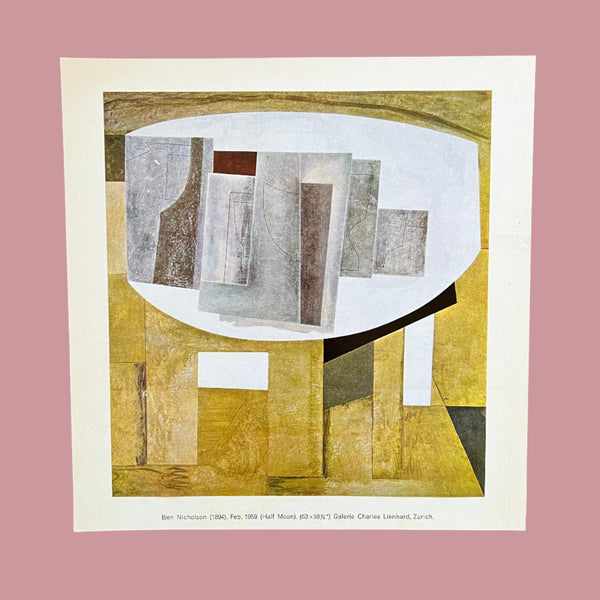 Vintage 1960 Ben Nicholson "Half Moon" Swiss Art Plate