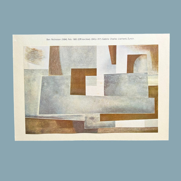Vintage 1960 Ben Nicholson "Off-ice-blue" Swiss Art Plate