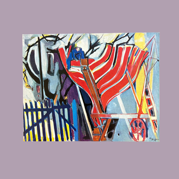 Vintage 1960 Edouard Pignon "Shipyard" Swiss Art Plate