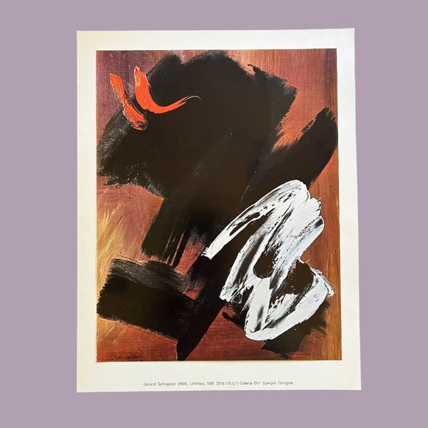 Vintage 1960 Gérard Schneider "Untitled" Swiss Art Plate