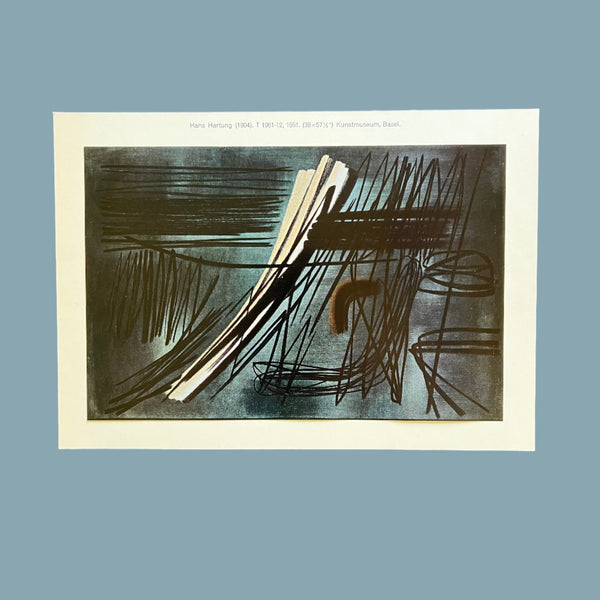 Vintage 1960 Hans Hartung "T 1951-12" Swiss Art Plate