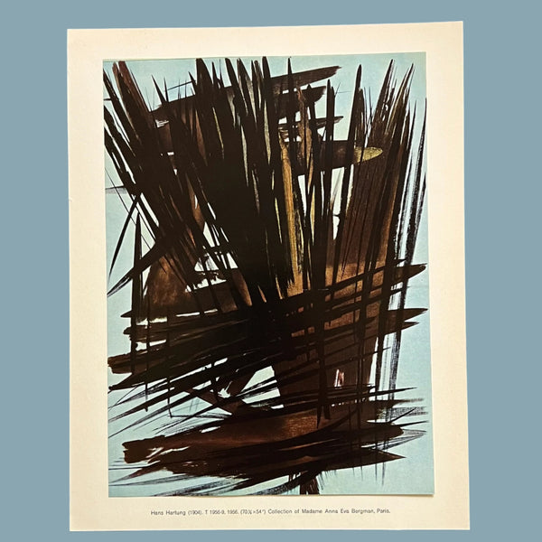 Vintage 1960 Hans Hartung "T 1956-9" Swiss Art Plate