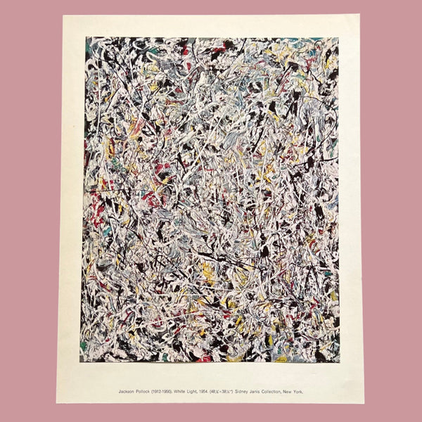 Vintage 1960 Jackson Pollock "White Light" Swiss Art Plate