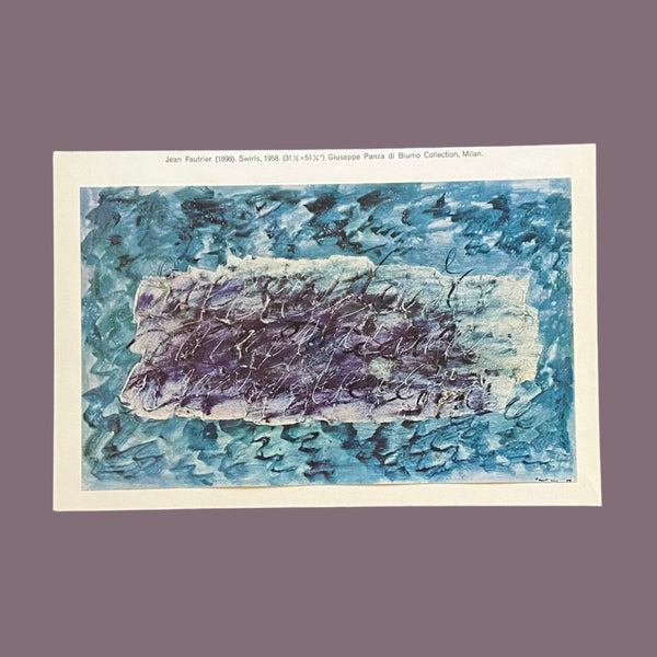 Vintage 1960 Jean Fautrier "Swirls" Swiss Art Plate